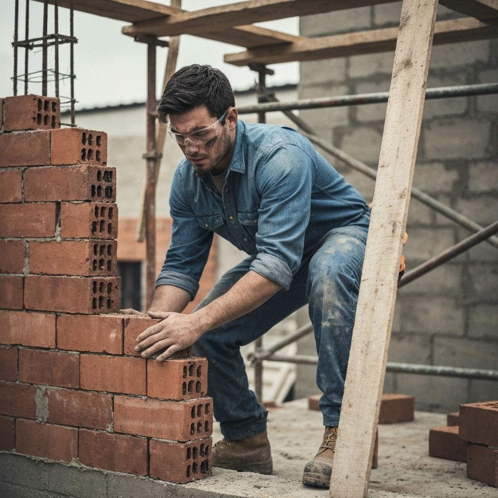 Professional construction worker at work